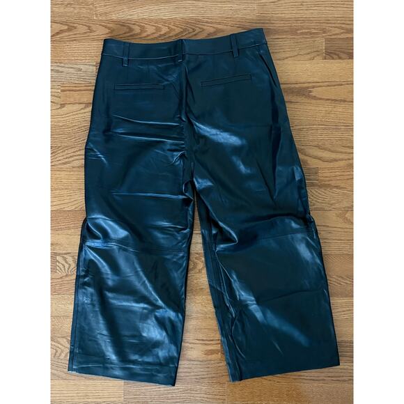 Lauren Ralph Lauren Genuine Leather Women's Cropped- Wide Leg Pants- Size 14 NWT - Picture 3 of 7